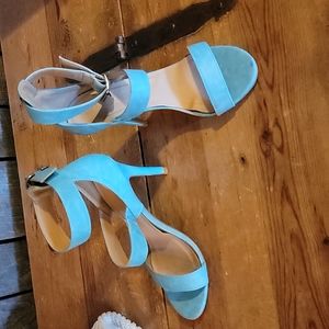 BUNDLE!  Teal ankle strap strappy heels